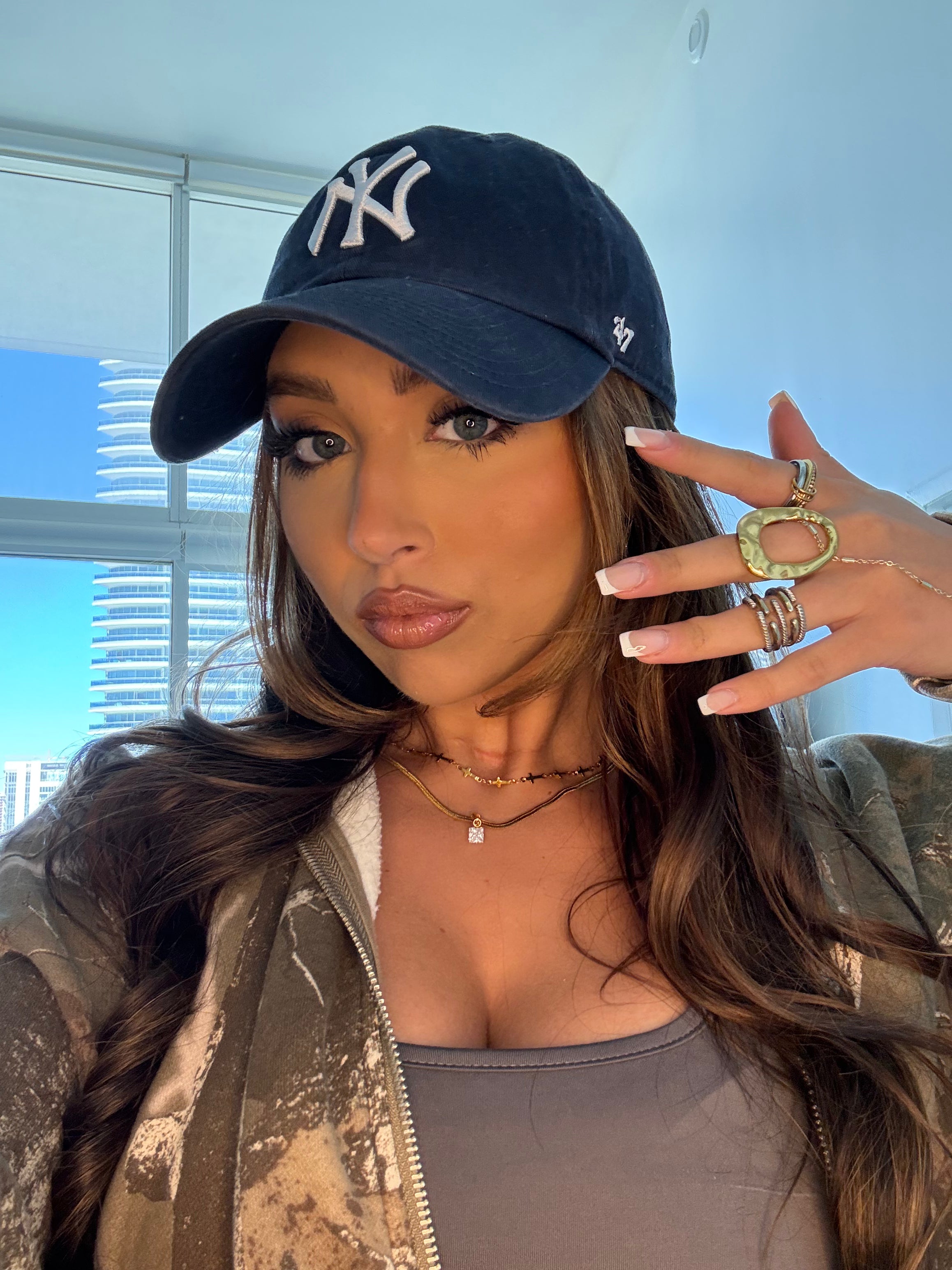 Megan Cubic Stack Gold Band Ring