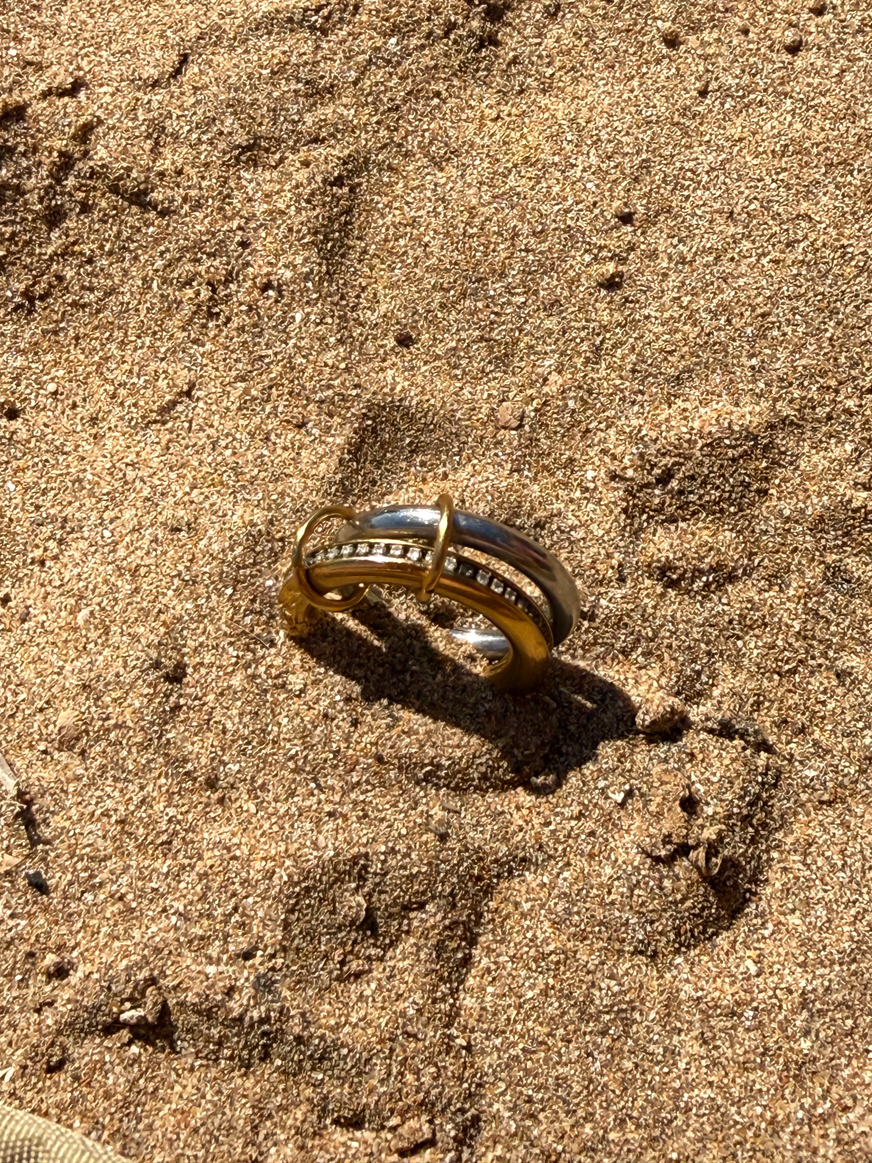 Megan Cubic Stack Gold Band Ring