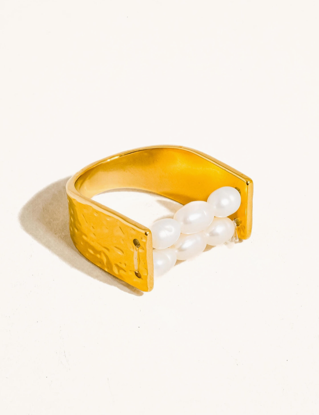 Alexa Pearl Beaded Band Ring