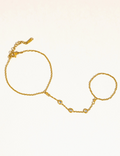 Maddy Gold Gemstone Hand Chain