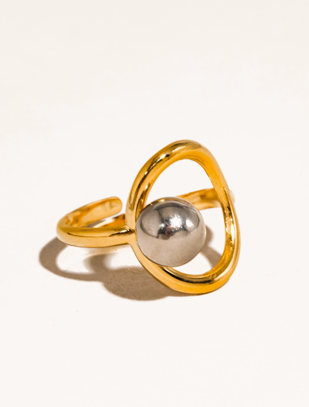 Sophia Mixed Metal Statement Ring