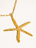 Sabrina Gold Starfish Pendant Long Chain Necklace